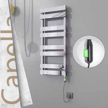Radiva - Capella Elektrikli Paslanmaz Çelik Havlupan 400x990 Satine Altın (On/Off Düğmeli) 300W