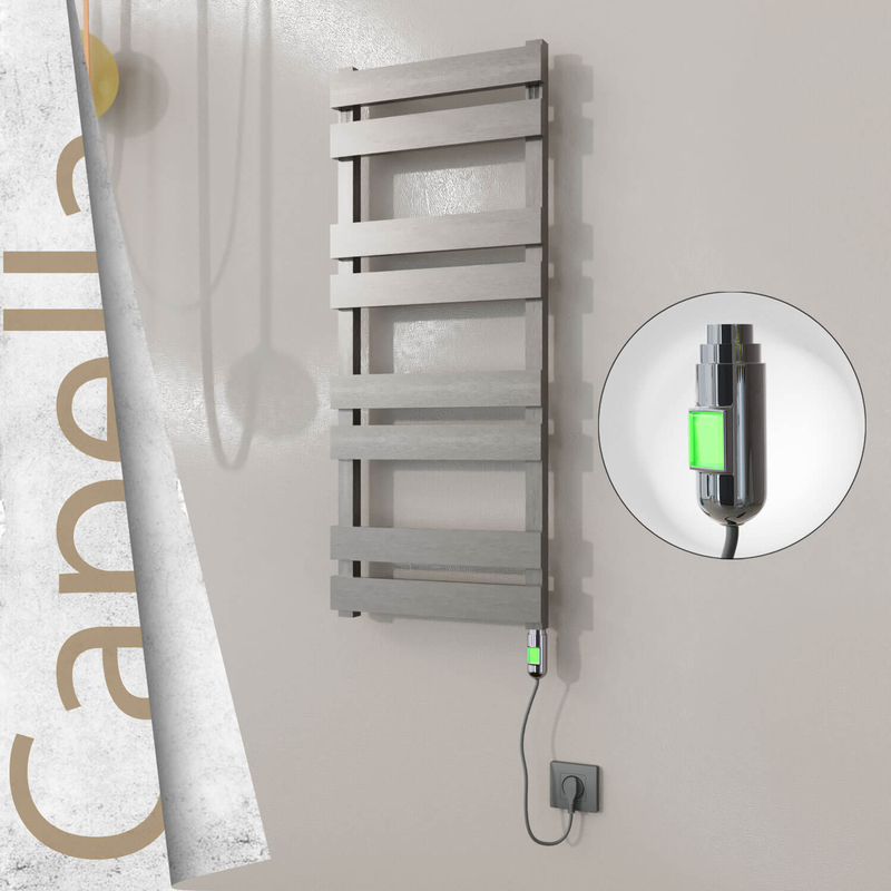 CAPELLA Elektrikli Paslanmaz Çelik Havlupan 400x990 Satine Altın (Thesis Termostat) 300W