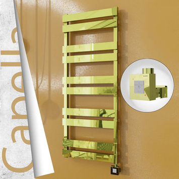 Radiva - Capella Elektrikli Paslanmaz Çelik Havlupan 500x1260 Altın (KTX1 Termostat) 600W