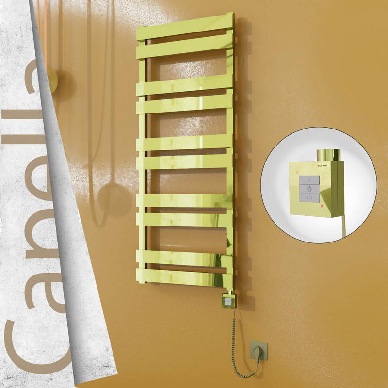 CAPELLA Elektrikli Paslanmaz Çelik Havlupan 500x1260 Altın (KTX1 Termostat) 600W Spiral Kablolu
