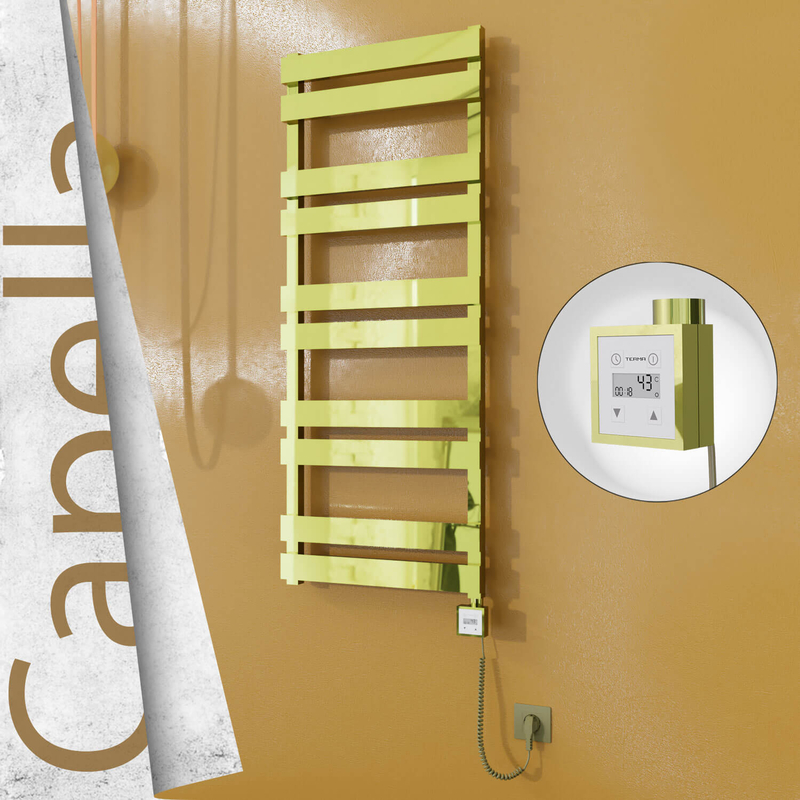 CAPELLA Elektrikli Paslanmaz Çelik Havlupan 500x1260 Altın (KTX3 Termostat) 600W Spiral Kablolu