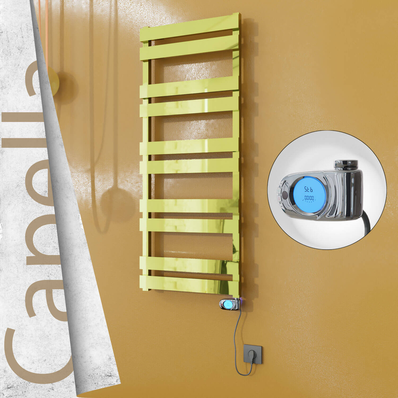 CAPELLA Elektrikli Paslanmaz Çelik Havlupan 500x1260 Altın (Musa Termostat) 600W