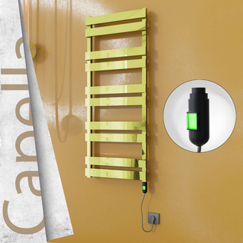 - CAPELLA Elektrikli Paslanmaz Çelik Havlupan 500x1260 Altın (On/Off Düğmeli) 600W  - CAPELLA Elektrikli Paslanmaz Çelik Havlupan 500x1260 Altın (On/Off Düğmeli) 600W
