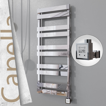 Radiva - Capella Elektrikli Paslanmaz Çelik Havlupan 500x1260 Ayna Polisaj (KTX3 Termostat) 600W