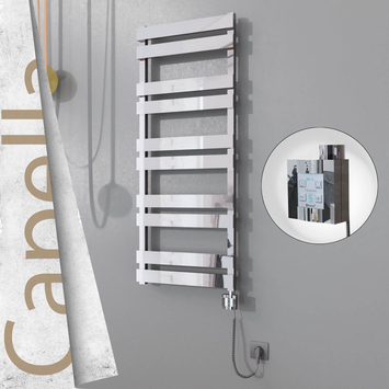Radiva - Capella Elektrikli Paslanmaz Çelik Havlupan 500x1260 Ayna Polisaj (KTX4 Termostat) 600W Spiral Kablolu