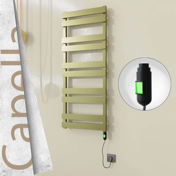 Radiva - Capella Elektrikli Paslanmaz Çelik Havlupan 500x1260 Ayna Polisaj (Thesis Termostat) 600W