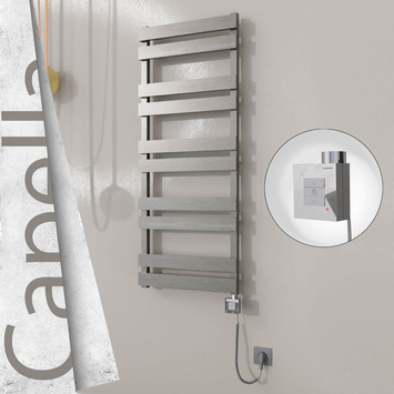 Radiva - Capella Elektrikli Paslanmaz Çelik Havlupan 500x1260 Satin Polisaj (KTX1 Termostat) 600W Spiral Kablolu