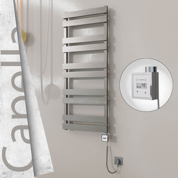 Radiva - Capella Elektrikli Paslanmaz Çelik Havlupan 500x1260 Satin Polisaj (KTX3 Termostat) 600W Spiral Kablolu