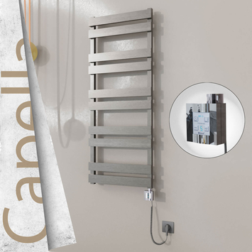 Radiva - Capella Elektrikli Paslanmaz Çelik Havlupan 500x1260 Satin Polisaj (KTX4 Termostat) 600W Spiral Kablolu