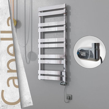 Radiva - Capella Elektrikli Paslanmaz Çelik Havlupan 500x1260 Satin Polisaj (On/Off Düğmeli) 600W