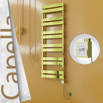 Radiva - Capella Elektrikli Paslanmaz Çelik Havlupan 500x1530 Altın (KTX3 Termostat) 600W Spiral Kablolu