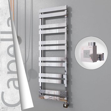 Radiva - Capella Elektrikli Paslanmaz Çelik Havlupan 500x1530 Ayna Polisaj (KTX1 Termostat) 600W