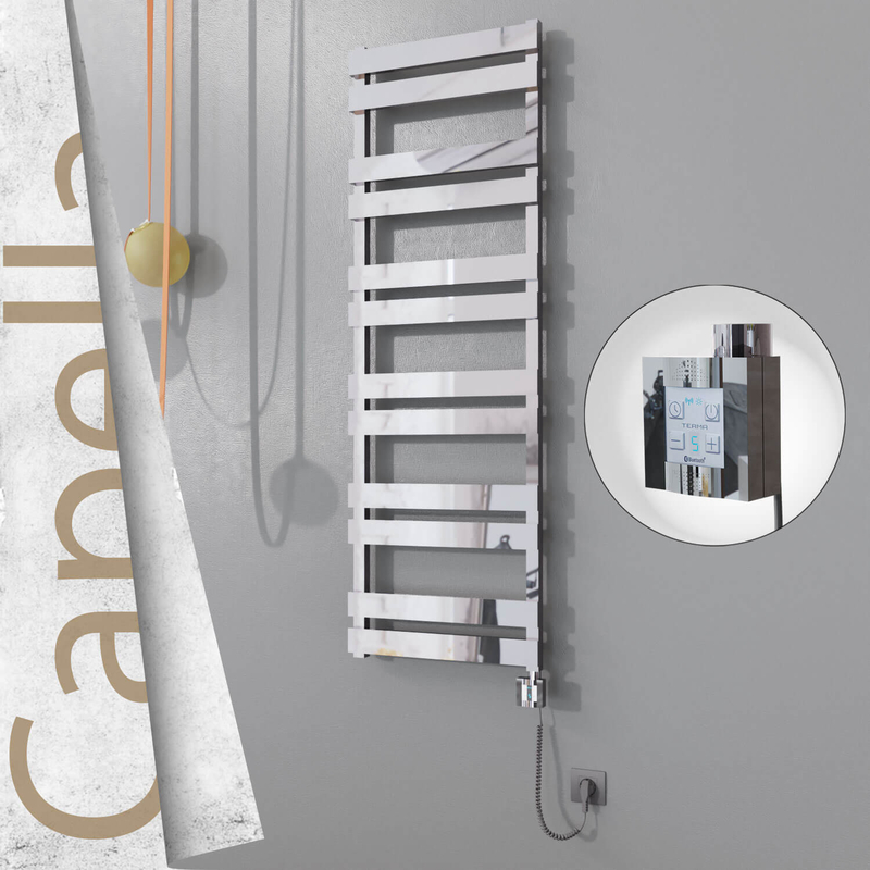 CAPELLA Elektrikli Paslanmaz Çelik Havlupan 500x1530 Ayna Polisaj (KTX4 Termostat) 600W Spiral Kablolu