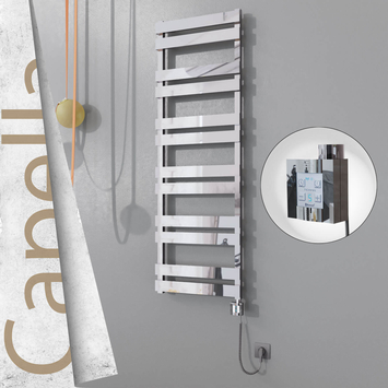 Radiva - Capella Elektrikli Paslanmaz Çelik Havlupan 500x1530 Ayna Polisaj (KTX4 Termostat) 600W Spiral Kablolu