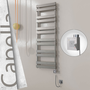 Radiva - Capella Elektrikli Paslanmaz Çelik Havlupan 500x1530 Satin Polisaj (KTX1 Termostat) 600W Spiral Kablolu