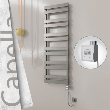 Radiva - Capella Elektrikli Paslanmaz Çelik Havlupan 500x1530 Satin Polisaj (KTX3 Termostat) 600W Spiral Kablolu