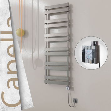 Radiva - Capella Elektrikli Paslanmaz Çelik Havlupan 500x1530 Satin Polisaj (KTX4 Termostat) 600W Spiral Kablolu