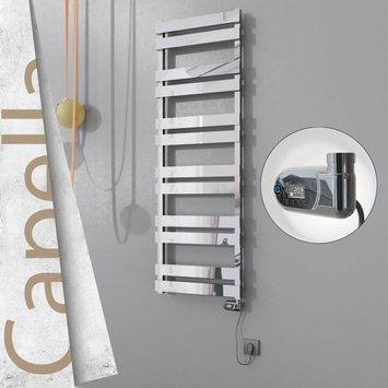 Radiva - Capella Elektrikli Paslanmaz Çelik Havlupan 500x1530 Satin Polisaj (On/Off Düğmeli) 600W