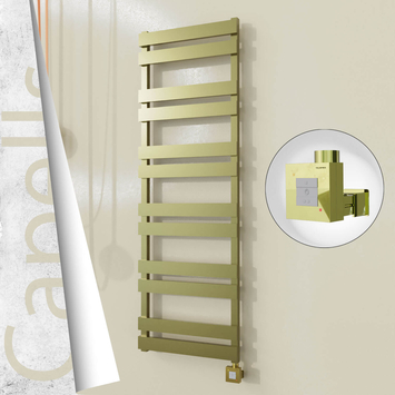 - CAPELLA Elektrikli Paslanmaz Çelik Havlupan 500x1530 Satine Altın (KTX1 Termostat) 600W  - CAPELLA Elektrikli Paslanmaz Çelik Havlupan 500x1530 Satine Altın (KTX1 Termostat) 600W