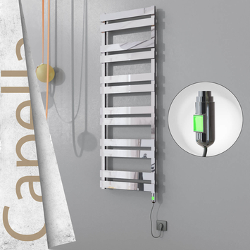 Radiva - Capella Elektrikli Paslanmaz Çelik Havlupan 500x1530 Satine Altın (On/Off Düğmeli) 600W