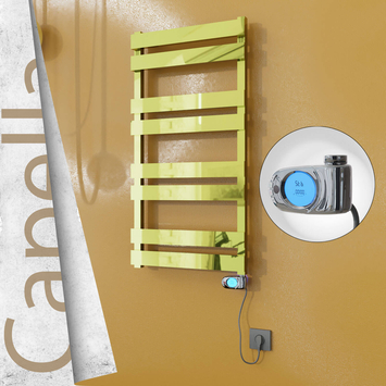 - CAPELLA Elektrikli Paslanmaz Çelik Havlupan 500x990 Altın (Musa Termostat) 300W  - CAPELLA Elektrikli Paslanmaz Çelik Havlupan 500x990 Altın (Musa Termostat) 300W