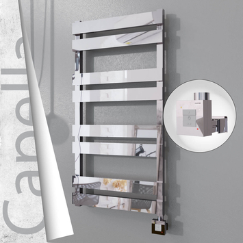 Radiva - Capella Elektrikli Paslanmaz Çelik Havlupan 500x990 Ayna Polisaj (KTX1 Termostat) 300W