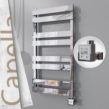 Radiva - Capella Elektrikli Paslanmaz Çelik Havlupan 500x990 Ayna Polisaj (KTX3 Termostat) 300W