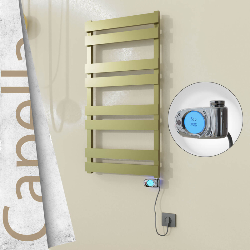 CAPELLA Elektrikli Paslanmaz Çelik Havlupan 500x990 Ayna Polisaj (Musa Termostat) 300W