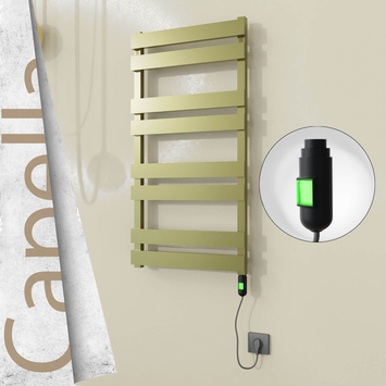 Radiva - Capella Elektrikli Paslanmaz Çelik Havlupan 500x990 Ayna Polisaj (Thesis Termostat) 300W