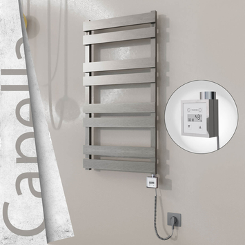Radiva - Capella Elektrikli Paslanmaz Çelik Havlupan 500x990 Satin Polisaj (KTX3 Termostat) 300W Spiral Kablolu