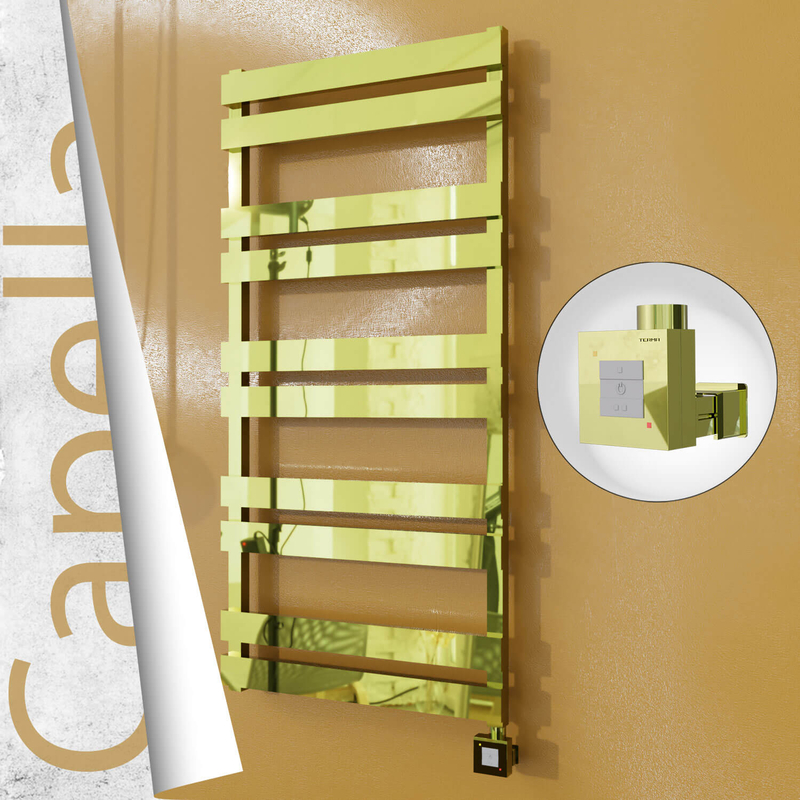 CAPELLA Elektrikli Paslanmaz Çelik Havlupan 600x1260 Altın (KTX1 Termostat) 600W
