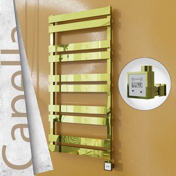 Radiva - Capella Elektrikli Paslanmaz Çelik Havlupan 600x1260 Altın (KTX3 Termostat) 600W