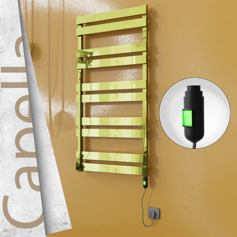 CAPELLA Elektrikli Paslanmaz Çelik Havlupan 600x1260 Altın (On/Off Düğmeli) 600W