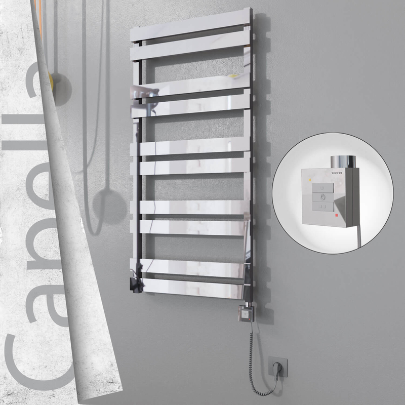 CAPELLA Elektrikli Paslanmaz Çelik Havlupan 600x1260 Ayna Polisaj (KTX1 Termostat) 600W Spiral Kablolu
