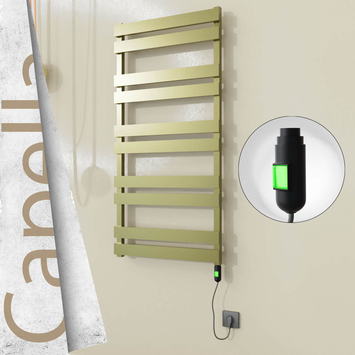 Radiva - Capella Elektrikli Paslanmaz Çelik Havlupan 600x1260 Ayna Polisaj (Thesis Termostat) 600W