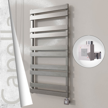 Radiva - Capella Elektrikli Paslanmaz Çelik Havlupan 600x1260 Satin Polisaj (KTX1 Termostat) 600W