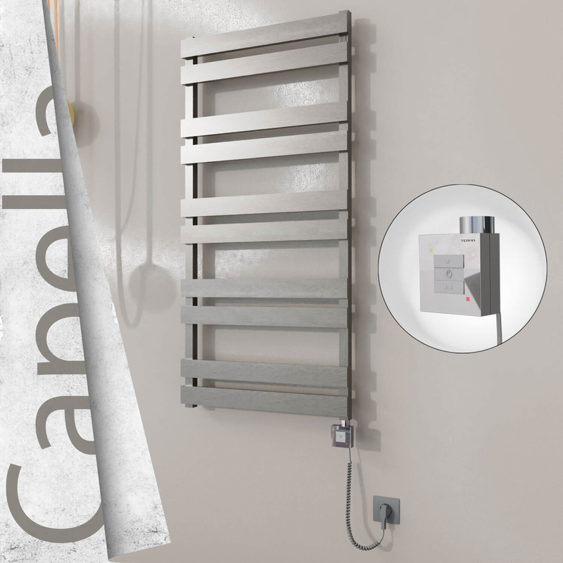 CAPELLA Elektrikli Paslanmaz Çelik Havlupan 600x1260 Satin Polisaj (KTX1 Termostat) 600W Spiral Kablolu