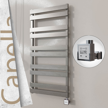Radiva - Capella Elektrikli Paslanmaz Çelik Havlupan 600x1260 Satin Polisaj (KTX3 Termostat) 600W