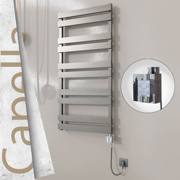 Radiva - Capella Elektrikli Paslanmaz Çelik Havlupan 600x1260 Satin Polisaj (KTX4 Termostat) 600W Spiral Kablolu