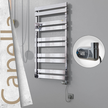 Radiva - Capella Elektrikli Paslanmaz Çelik Havlupan 600x1260 Satin Polisaj (On/Off Düğmeli) 600W