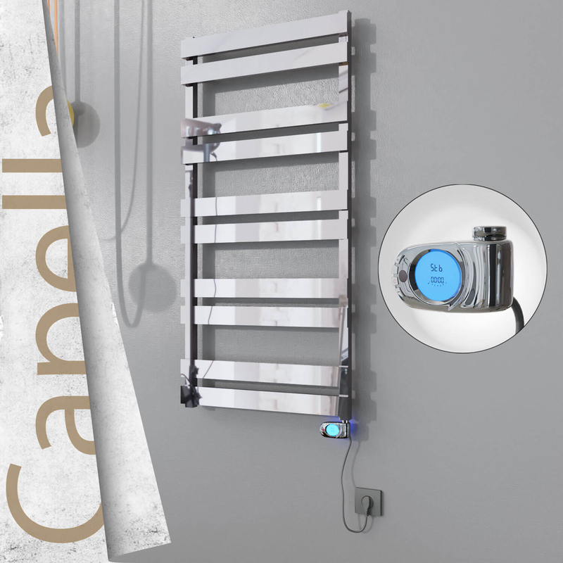 CAPELLA Elektrikli Paslanmaz Çelik Havlupan 600x1260 Satine Altın (Musa Termostat) 600W