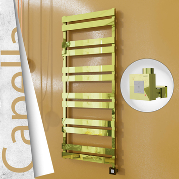 Radiva - Capella Elektrikli Paslanmaz Çelik Havlupan 600x1530 Altın (KTX1 Termostat) 600W