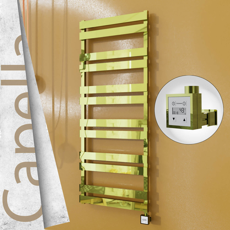CAPELLA Elektrikli Paslanmaz Çelik Havlupan 600x1530 Altın (KTX3 Termostat) 600W