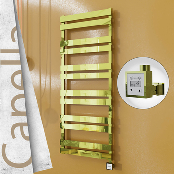 Radiva - Capella Elektrikli Paslanmaz Çelik Havlupan 600x1530 Altın (KTX3 Termostat) 600W