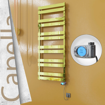 Radiva - Capella Elektrikli Paslanmaz Çelik Havlupan 600x1530 Altın (Musa Termostat) 600W