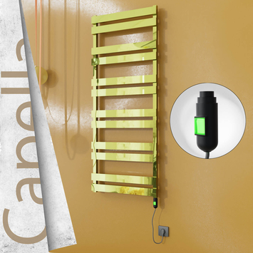 Radiva - Capella Elektrikli Paslanmaz Çelik Havlupan 600x1530 Altın (On/Off Düğmeli) 600W