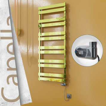 Radiva - Capella Elektrikli Paslanmaz Çelik Havlupan 600x1530 Altın (Thesis Termostat) 600W