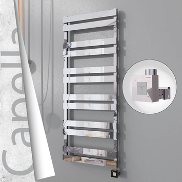 Radiva - Capella Elektrikli Paslanmaz Çelik Havlupan 600x1530 Ayna Polisaj (KTX1 Termostat) 600W
