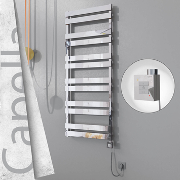 Radiva - Capella Elektrikli Paslanmaz Çelik Havlupan 600x1530 Ayna Polisaj (KTX1 Termostat) 600W Spiral Kablolu