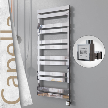 Radiva - Capella Elektrikli Paslanmaz Çelik Havlupan 600x1530 Ayna Polisaj (KTX3 Termostat) 600W